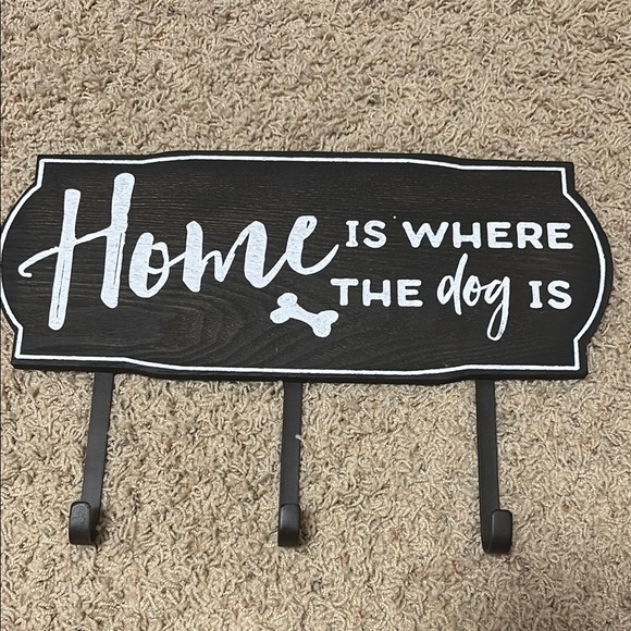 Other - Black and White Dog Quote Wall Hook